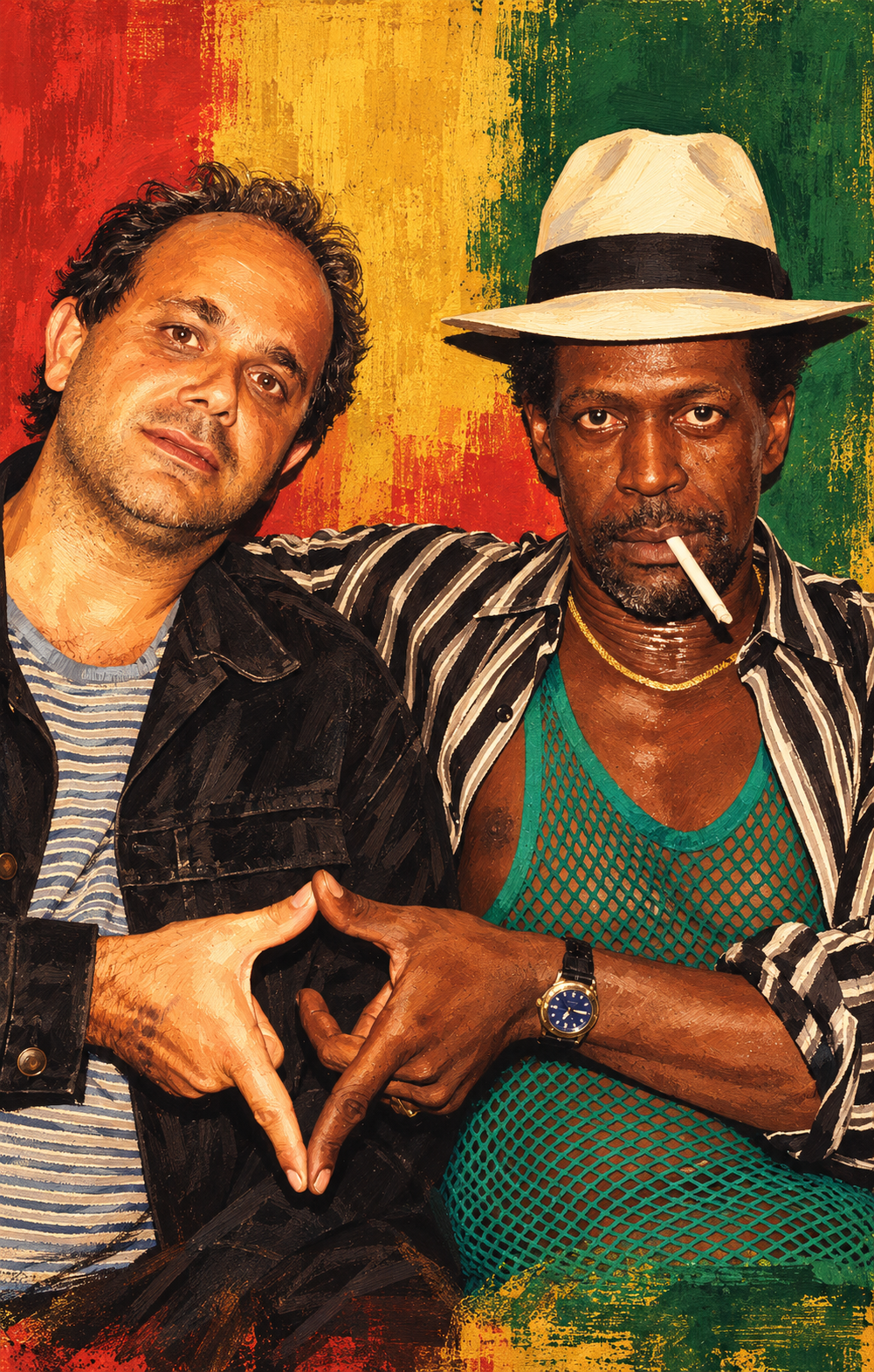 Illustrated Doctor Dread and Bunny Wailer, inspired by the original book cover